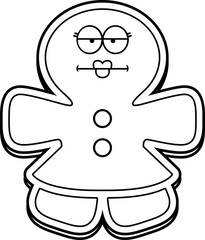 Bored Cartoon Gingerbread Woman