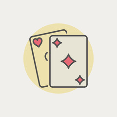 Colorful playing cards icon
