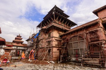 21 May 2016: Kathmandu Durbar Square after massive earthquake on 2015