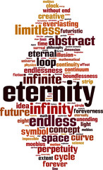 Obraz premium Eternity word cloud
