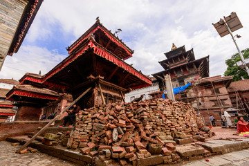 21 May 2016: Kathmandu Durbar Square after massive earthquake on 2015