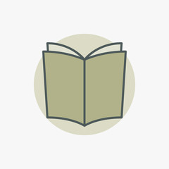 Flat book icon