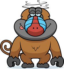 Cartoon Stupid Baboon