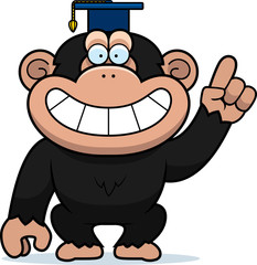 Cartoon Chimpanzee Professor