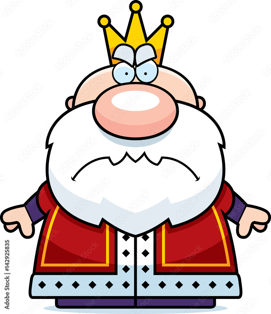 Wall mural Cartoon Angry King