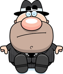Cartoon Mobster Sitting