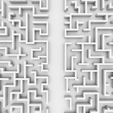 Giant White Maze Structure, With An Easy Path Maze Through Structure