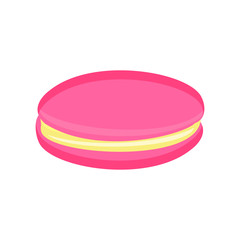 Macaroon cookie color flat icon for web and mobile design