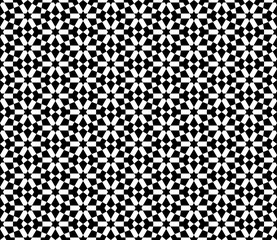 Abstract seamless decorative black & white oriental pattern