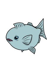Cartoon fish. Vector illustration