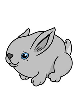 A little cartoon rabbit. Vector illustration