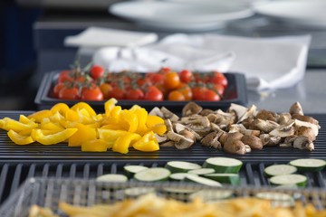 Sliced up vegetables on the table