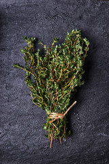 green bunch of thyme