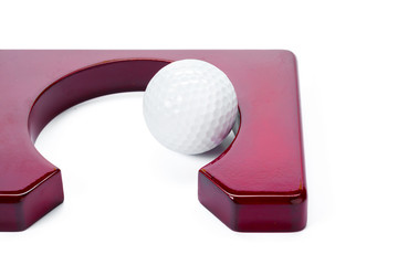 golf equipment isolated on white