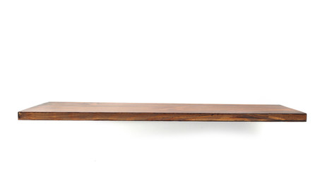 wooden shelf isolated on white - 142933282