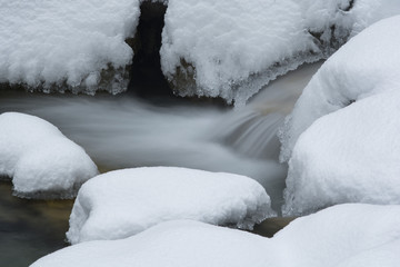 Loisacher Staustufe Schnee
