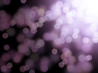 hexagon bokeh effect background in shades of black, white, and purple