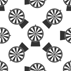 Lucky wheel icon seamless pattern on white background. Vector Illustration