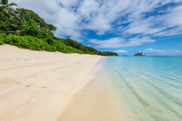 Tropical beach Anse Royale at island Mahe, Seychelles - vacation background