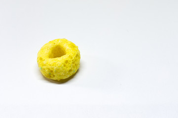Closeup of Single Yellow Fruit Cereal