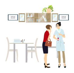 Doctor with the patient in the room. Health examination.