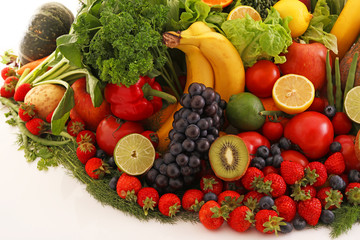 新鮮な野菜と果物　