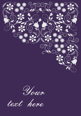 Beautiful card with floral ornament