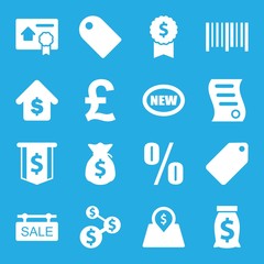 Set of 16 price filled icons