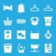 Set of 16 empty filled icons