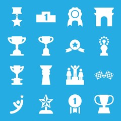 Set of 16 victory filled icons