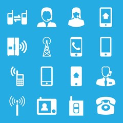 Fototapeta premium Set of 16 contact filled icons