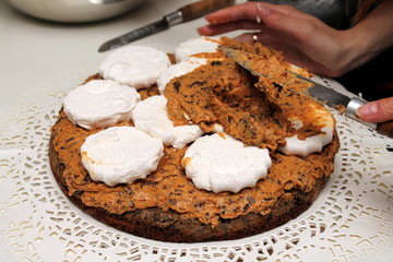 process of making cake