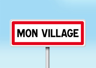 Mon Village - Panneau