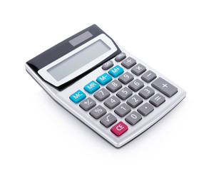 Calculator isolated on white background