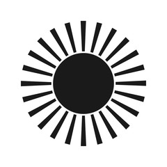 Sun vector black icon. Element for design. Vector Illustration.