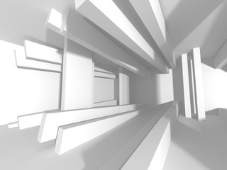 White Architecture Construction Modern Interior Background