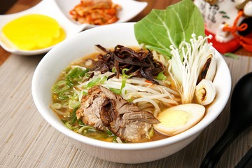 Miso Ramen. Japanese style noodles.