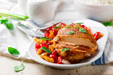 Grilled Chicken breast with vegetables