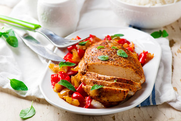 Grilled Chicken breast with vegetables