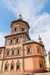 Fototapeta na wymiar Peter and Paul Cathedral in Kazan, Republic of Tatarstan, Russia
