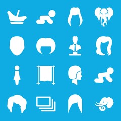 Set of 16 portrait filled icons