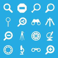 Set of 16 zoom filled icons