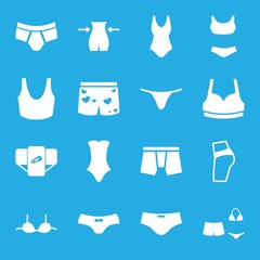 Set of 16 underwear filled icons