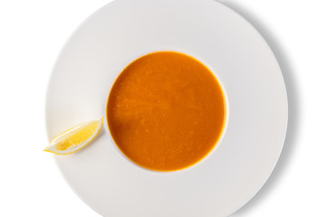 Carrot cream soup puree