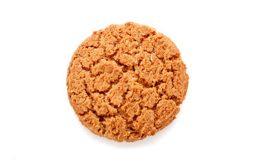 Sweet oatmeal cookies isolated on white background