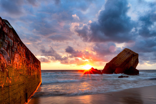 Capbreton, coucher de soleil  
