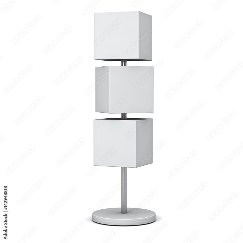 Aufkleber blank box signboards with pole stand , blank mock up , signage boards or advertising square billboar