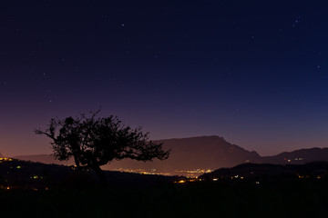 Fototapeta na wymiar Savoie de nuit