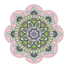 Flower Mandalas. Vintage decorative elements. Oriental pattern, vector illustration. Islam, Arabic, Indian, turkish, pakistan, chinese, ottoman motifs
