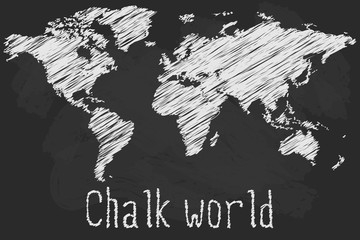 Chalk world map